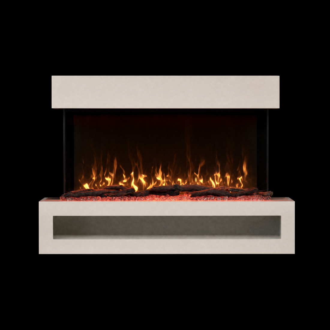 Cream suite electric fireplace