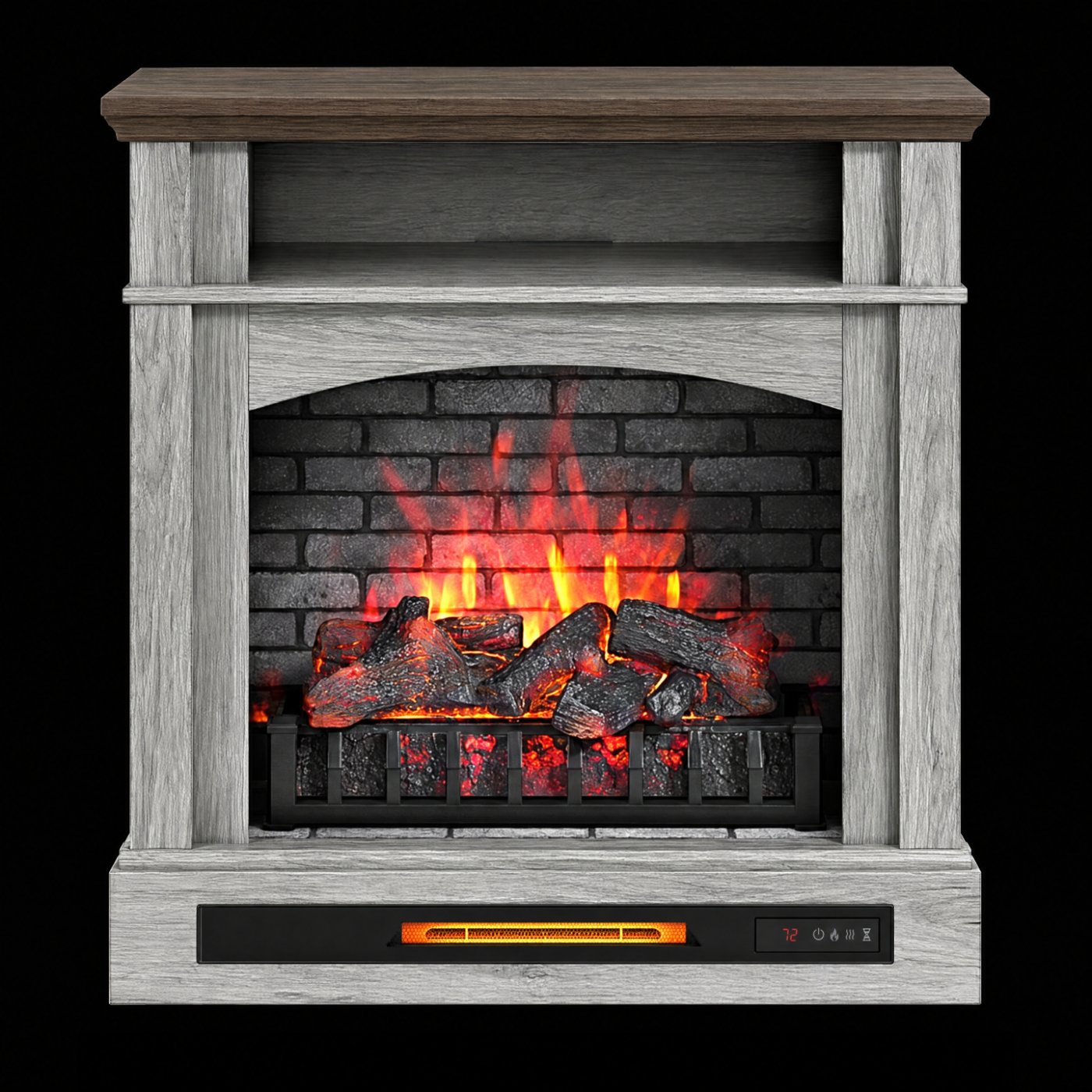 DECORFLAME compact mantel electric fireplace