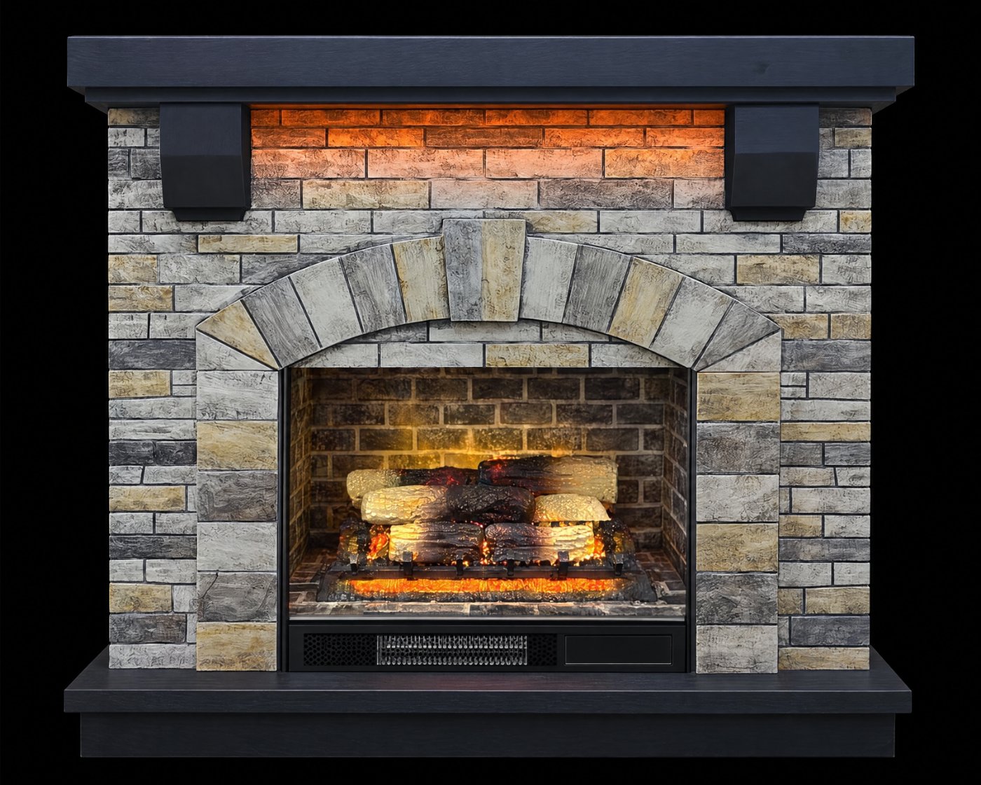 DECORFLAME stone mantel electric fireplace