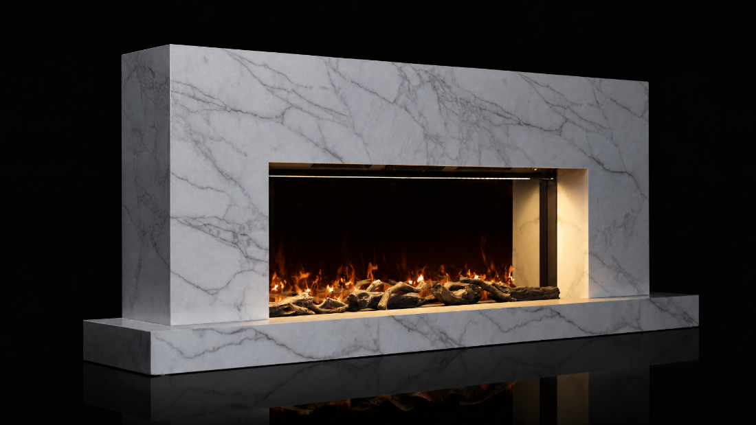 Marble fireplace