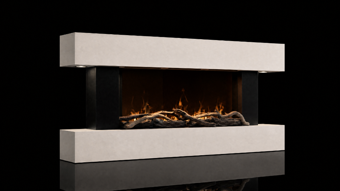 Water vapor electric fireplace